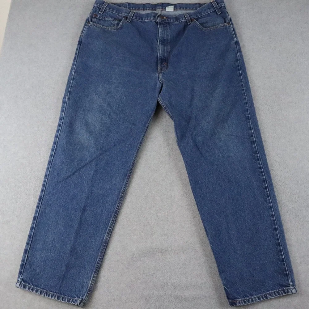 Vtg Levi's 540 Jeans Mens 44x30 Relaxed Fit Brown Tab 5-Pocket Cotton Denim Blue